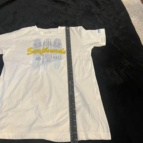 Reebok Surfboards Graphic Tee White Cali Surf Shirt Mens L - Picture 6 of 7